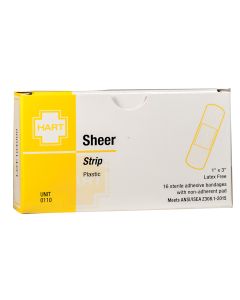 Sheer Strip Adhesive Bandages, 1" x 3", 16 per unit