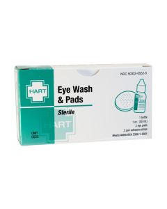 Eye Wash and Pads with Adhesive Strips, Eye Irrigating Solution