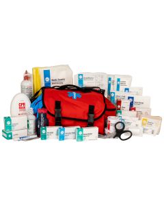 Deluxe First Responder Trauma Kit, EMS First Aid Bag Kit, Cordura Nylon, Red