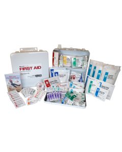 Bulk First Aid Kit, 50-Person, ANSI Class 2021 A, Metal Box