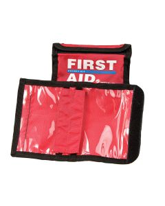 Pocket First Aid Kit Bag, Nylon, Red, Empty