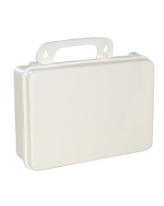 16 Unit First Aid Kit Box, White, Empty