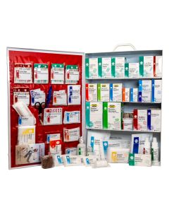 4-Shelf First Aid Station, Metal Cabinet with door pouch