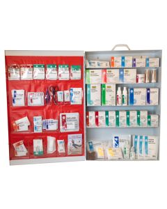 5-Shelf First Aid Station, Metal Cabinet with door pouch