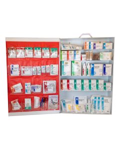 5-Shelf First Aid Station, ANSI 2021 Class A, Metal Cabinet with door pouch