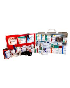 2-Shelf First Aid Station, ANSI 2021 Class B, Metal Cabinet with door pouch