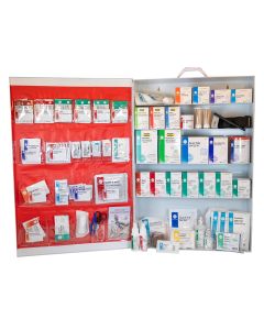 5-Shelf First Aid Station, ANSI 2021 Class B, Metal Cabinet with door pouch