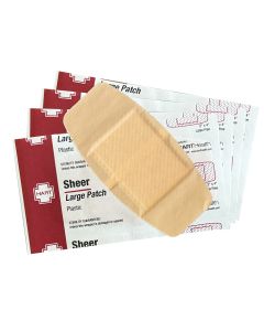 Sheer Large Patch Adhesive Bandages, 2" x 4", 50 per box