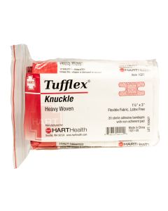 Tufflex, Knuckle Adhesive Bandages, Heavy Woven Elastic Cloth,1- 1/2" x 3", 20 per bag