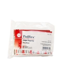 Tufflex, Large Fingertip Adhesive Bandages, Heavy Woven Elastic Cloth, 1-3/4" x 3", 15 per bag