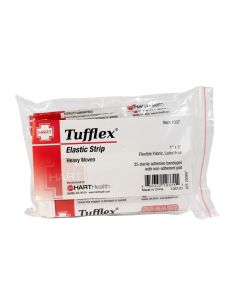 Tufflex, Elastic Strip Adhesive Bandages, Heavy Woven Cloth, 1" x 3", 25 per bag