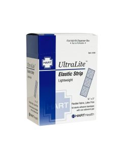 UltraLite, Elastic Strip Adhesive Bandages, Lightweight Woven Cloth, 3/4" x 3", 50 per box