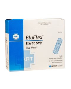 BluFlex, Blue Elastic Strip Adhesive Bandages, Light Woven Cloth