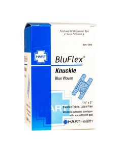 BluFlex, Blue Knuckle Adhesive Bandages, Light Woven Elastic Cloth