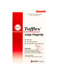 Tufflex, Large Fingertip Adhesive Bandages, Heavy Woven Elastic Cloth, 1-3/4" x 3", 25 per box