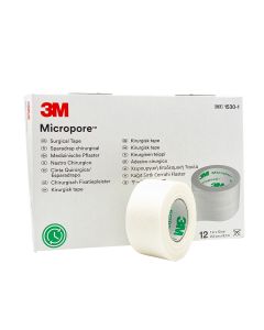 3M Micropore Surgical Tape, 1" x 10 Yards, 12 per box