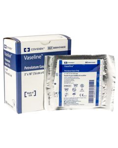 Kendall Vaseline Petrolatum Gauze, Sterile, 3" x 18", 12 per box