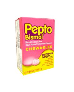 Pepto Bismol, Anti-Diarrheal Chewable Tablets, 48 per box