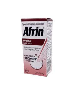 Afrin Nasal Spray, 12 hour Decongestant, 1/2 oz