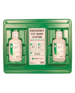 Eye Wash Station, Snap-in holder, with two 16 oz bottles