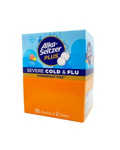 Alka Seltzer Plus, cold tablets, 30/2's per box