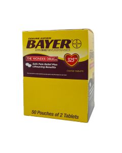 Bayer, Aspirin 325 mg (NSAID), 50/2's box