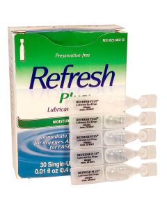 Refresh Plus, eye drops, 0.01 oz vial, 30 per box