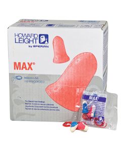 MAX, ear plugs, NRR33, with cord, 100 pair box