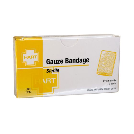 Sterile Gauze Bandage, 2" x 6 yards, 2 per unit