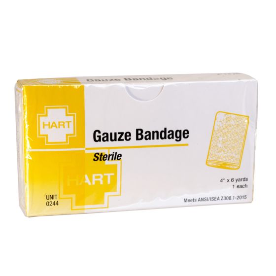 Sterile Gauze Bandage, 4" x 6 yards, 1 per unit