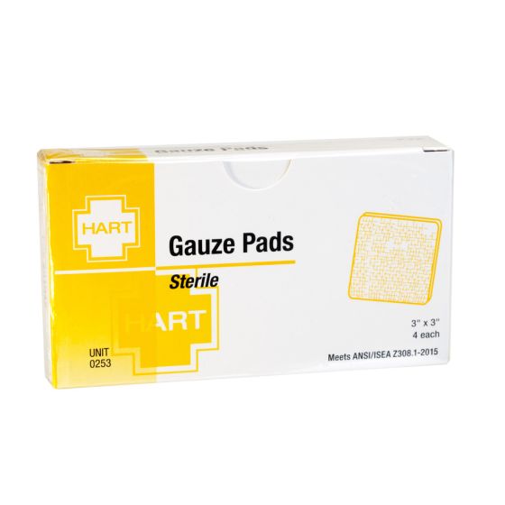 Sterile Gauze Pads, 3" x 3", 4 per unit