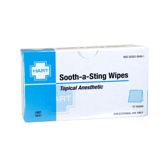 Sooth-A-Sting Wipes, Topical Anesthetic, 10 per unit