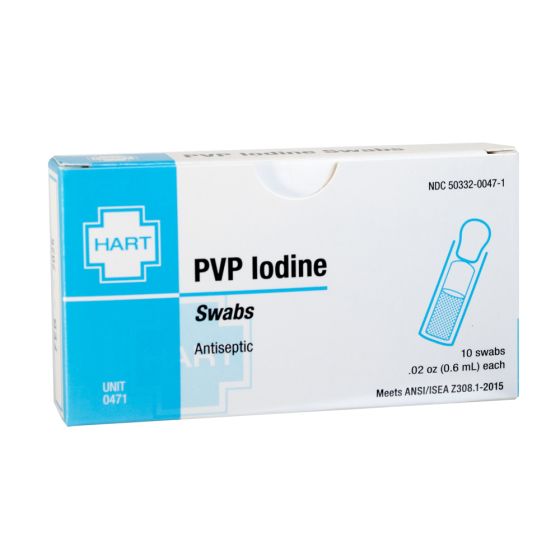 PVP Iodine Swabs, Cleansing Pads, 10 per unit