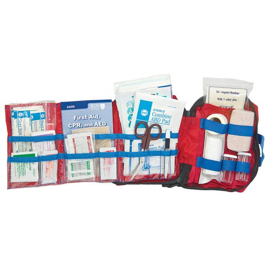 Soft Pack First Aid Kit, Nylon, Red