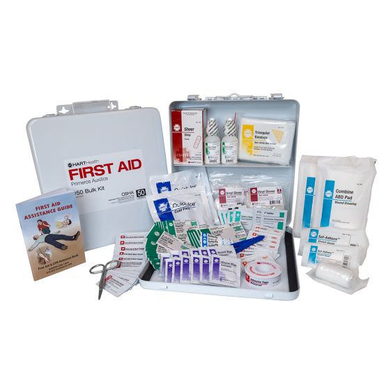 Bulk First Aid Kit, 50-Person, OSHA Standard, Metal Box