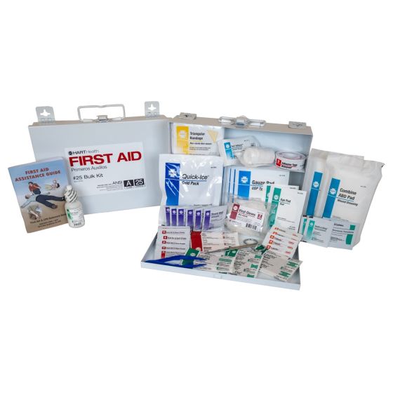 Bulk First Aid Kit, 25-Person, ANSI 2021 Class A, Metal Box