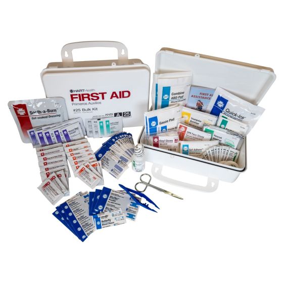 Bulk First Aid Kit, 25-Person, ANSI 2021 Class A, Polypropylene Box