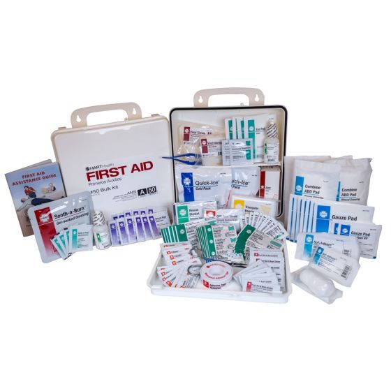 Bulk First Aid Kit, 50-Person, ANSI 2021 Class A, Polypropylene Box