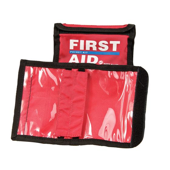 Pocket First Aid Kit Bag, Nylon, Red, Empty