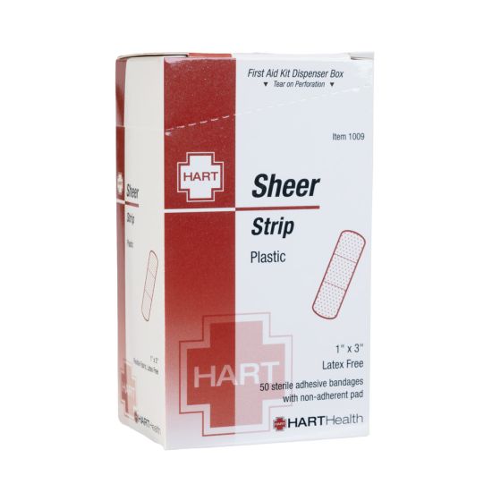 Sheer Strip Adhesive Bandages, 1" x 3", 50 per box