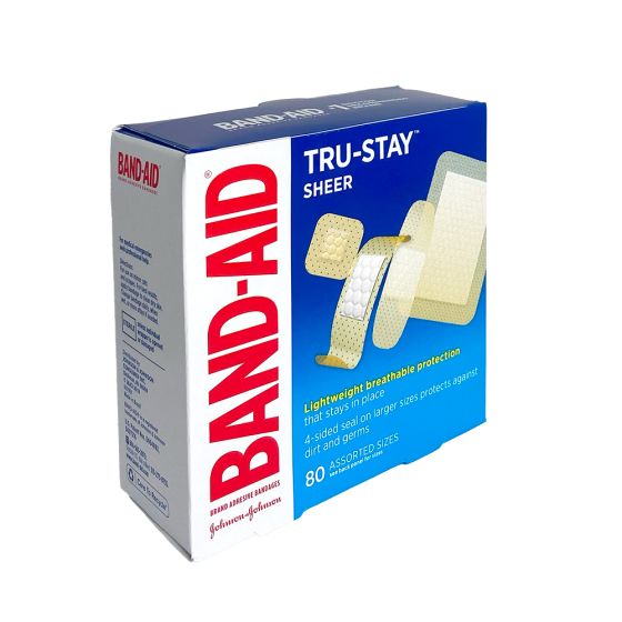 J&J Band-Aid, Assorted Adhesive Bandages, 80 per box