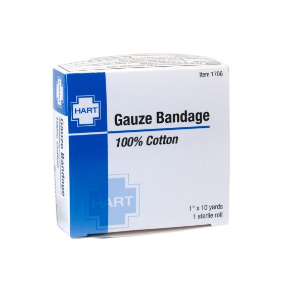 Gauze Bandage Roll, Sterile, 1" x 10 Yards, Boxed