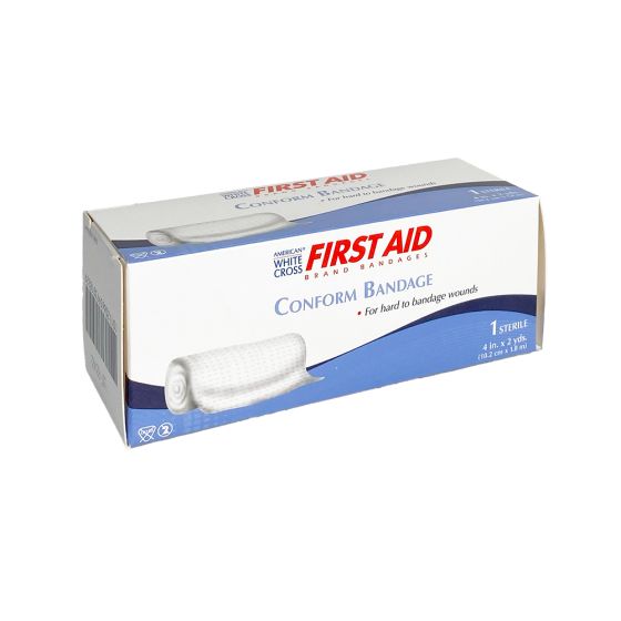 White Cross First Aid, Conforming Bandage, 4", 12 per package