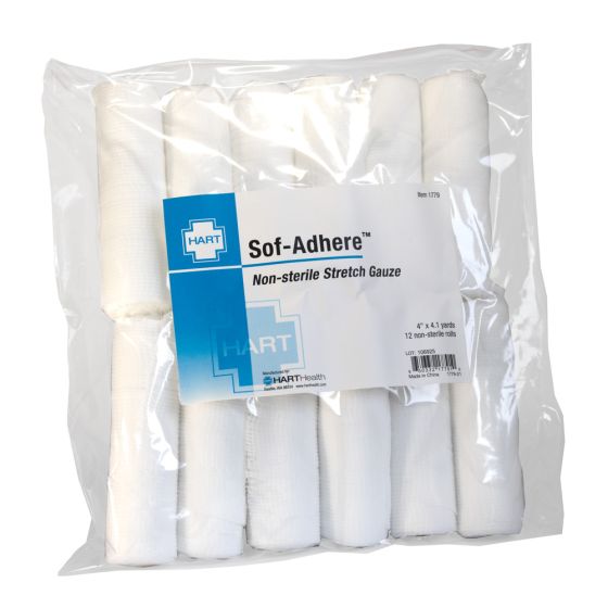 Sof-Adhere Conforming Gauze - 4" x 4.1 yards stretched, 12 per bag