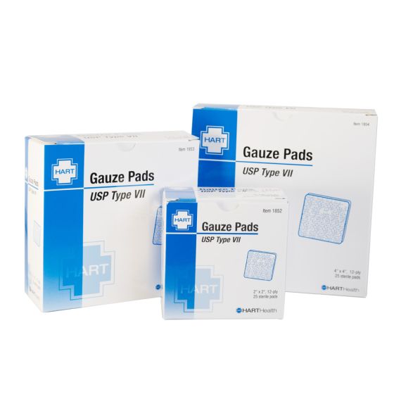 Gauze Pads, Sterile, 4" x 4", 10 per box