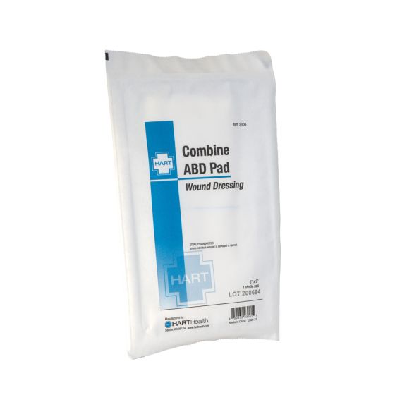 Combine ABD Pad, Trauma Pad, Sterile, 5" x 9", 25 per box