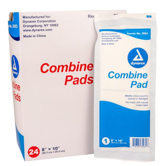 Dynarex Combine ABD Pad, Sterile, 8" x 10"