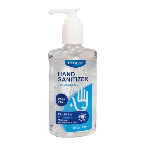 Hand Sanitizer Gel, 70% Alcohol, 8 oz bottle