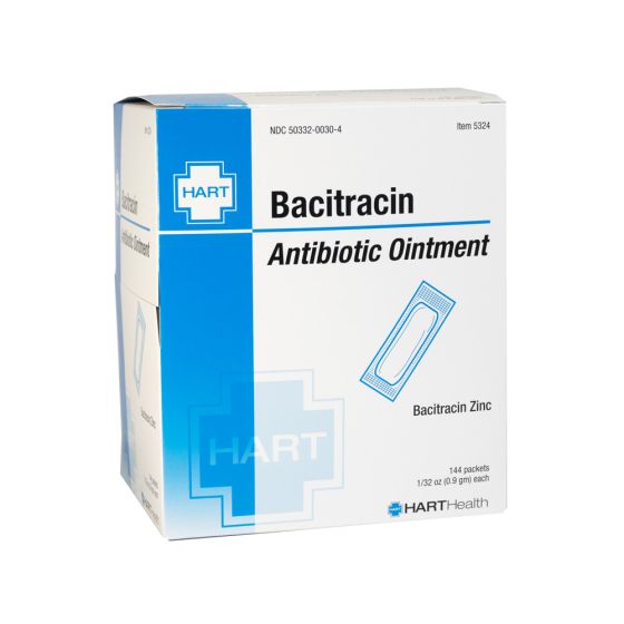 Bacitracin Zinc Ointment, Antibiotic Ointment, 1/32 oz, 144 per box