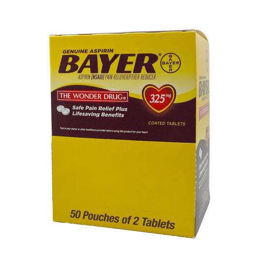 Bayer, Aspirin 325 mg (NSAID), 50/2's box